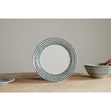Juniper Drop Ceramic Side Plate - Cream & Juniper