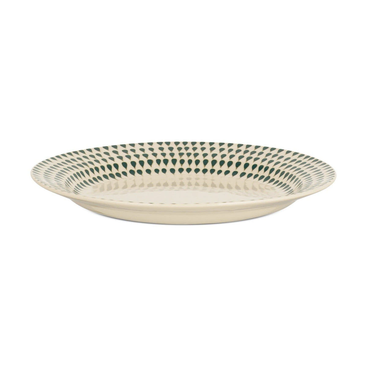Juniper Drop Ceramic Side Plate - Cream & Juniper