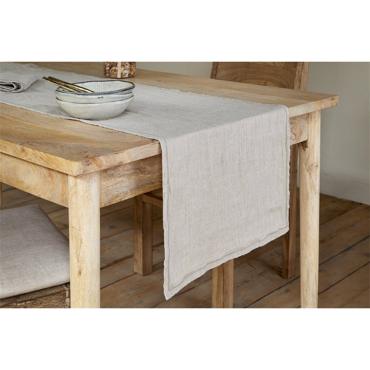 Junto Linen Table Runner - Natural