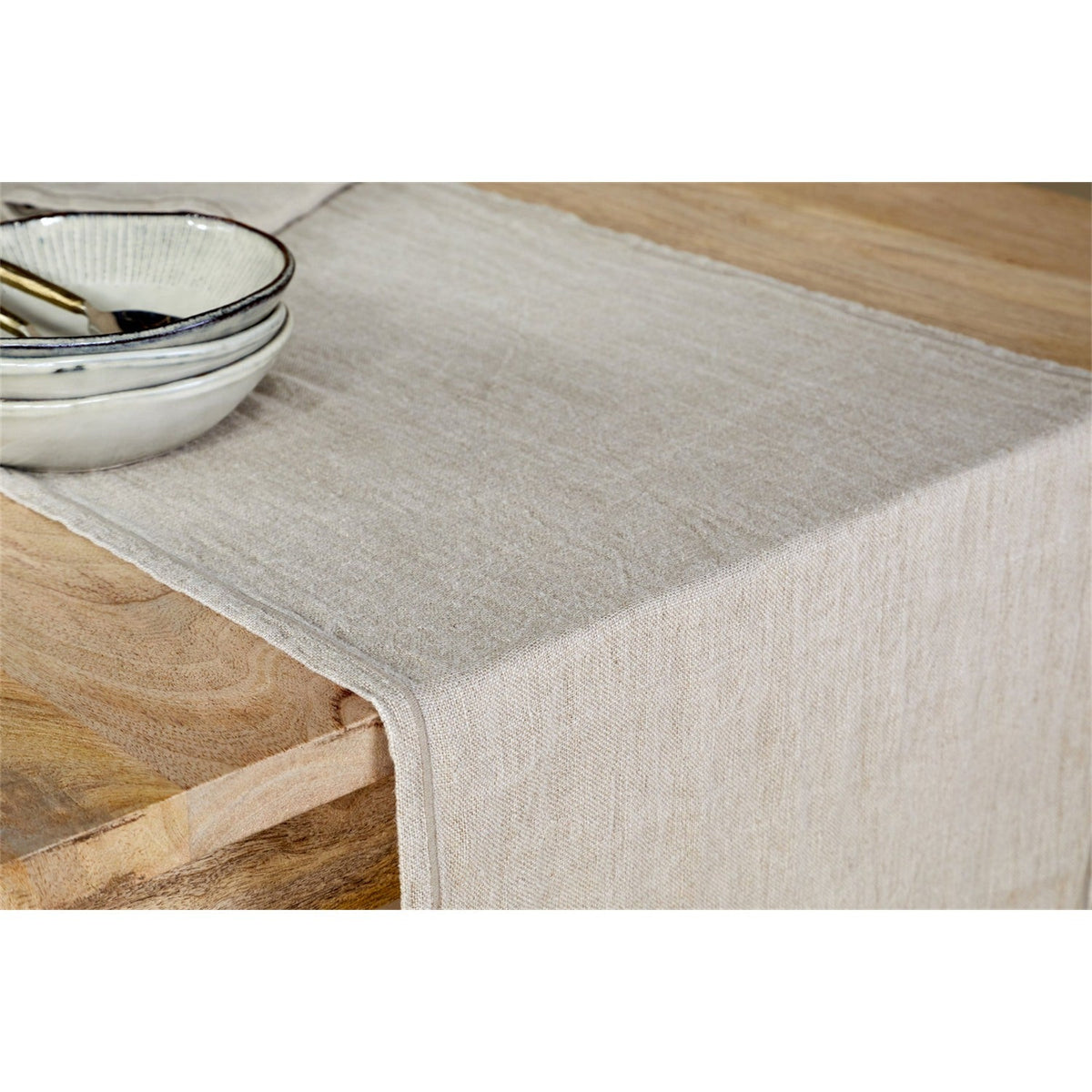 Junto Linen Table Runner - Natural