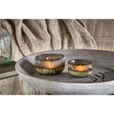Janka Glass Tealight Holder - Charcoal - Set of 2