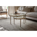 Jiya Nested Iron & Glass Coffee Table - Brass - Set of 2