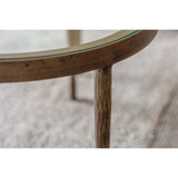 Jiya Nested Iron & Glass Coffee Table - Brass - Set of 2