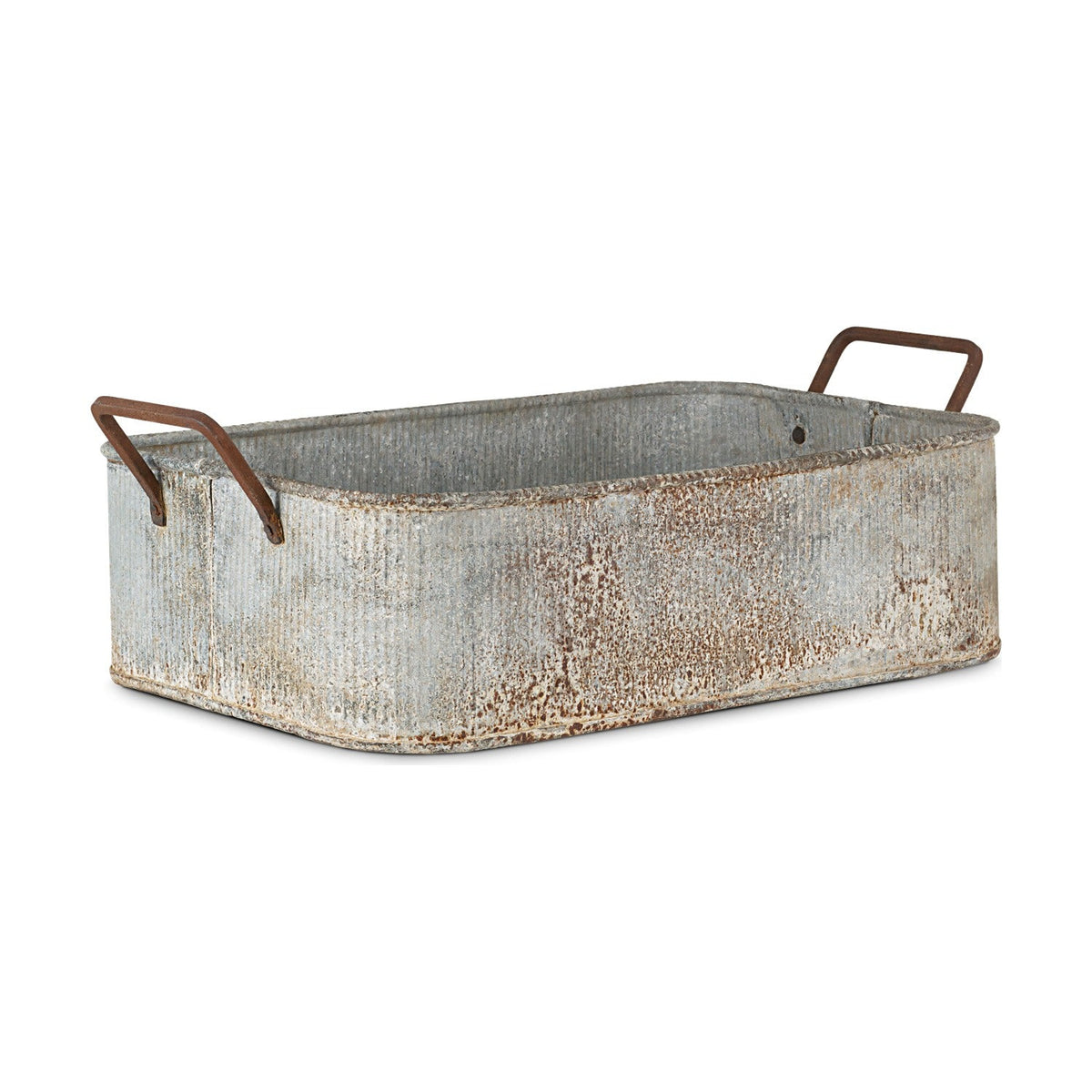 Japos Outdoor Planter Tray - Aged Zinc