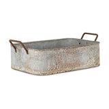 Japos Outdoor Planter Tray - Aged Zinc