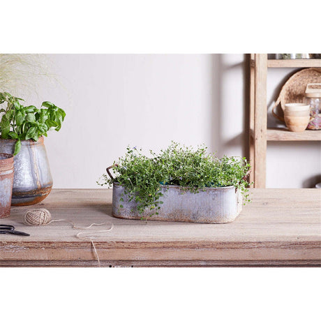 Japos Outdoor Planter Tray - Aged Zinc
