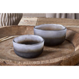 Janka Glass Tealight Holder - Smoked Charcoal - Set of 2