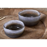 Janka Glass Tealight Holder - Smoked Charcoal - Set of 2