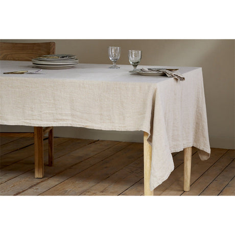 Junto Large Linen Tablecloth - Natural