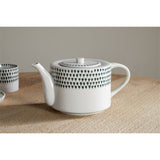 Juniper Drop Ceramic Teapot - Cream & Juniper