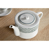 Juniper Drop Ceramic Teapot - Cream & Juniper