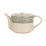 Juniper Drop Ceramic Teapot - Cream & Juniper