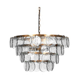 Kagitha 3 Light Recycled Glass Chandelier - Antique Brass
