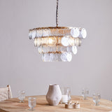Kagitha 3 Light Recycled Glass Chandelier - Antique Brass