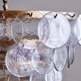 Kagitha 3 Light Recycled Glass Chandelier - Antique Brass