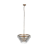 Kagitha 3 Light Recycled Glass Chandelier - Antique Brass