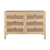 Kanz Mango Wood & Cane Chest of Drawers - Natural
