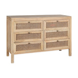 Kanz Mango Wood & Cane Chest of Drawers - Natural