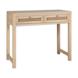 Kanz Mango Wood Cane Writing Desk - Natural