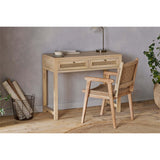 Kanz Mango Wood Cane Writing Desk - Natural