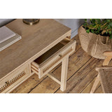 Kanz Mango Wood Cane Writing Desk - Natural
