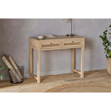 Kanz Mango Wood Cane Writing Desk - Natural