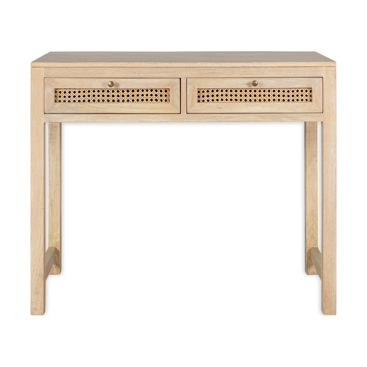 Kanz Mango Wood Cane Writing Desk - Natural