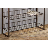 Kiyoma Tall Iron & Mango Wood Shelving Unit - Natural