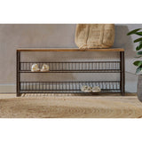 Kiyoma Iron & Wood Low Storage Bench - Natural