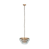 Kagitha Small 3 Light Recycled Glass Chandelier - Clear
