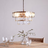 Kagitha Small 3 Light Recycled Glass Chandelier - Clear