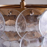 Kagitha Small 3 Light Recycled Glass Chandelier - Clear