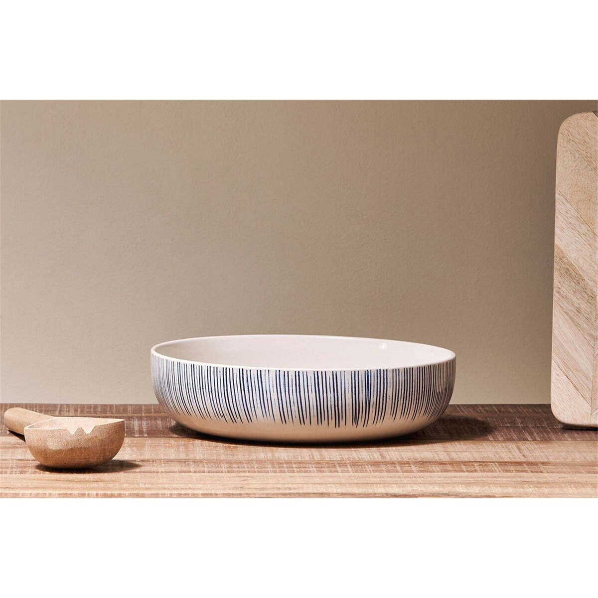 Karuma Ceramic Serving Bowl - Blue & White