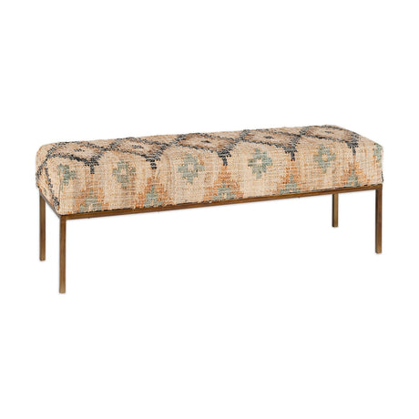Kesu Kilim & Iron Bench - Natural