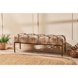 Kesu Kilim & Iron Bench - Natural