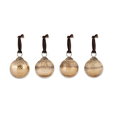 Konara Glass Baubles - Gold Crackle - Set of 4