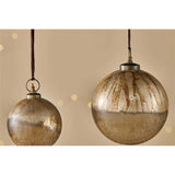 Konara Small Giant Glass Bauble - Gold Crackle