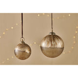 Konara Large Giant Glass Bauble - Gold Crackle