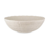 Kayanna Etched Ceramic Decorative Bowl - White