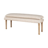 Kiana Cotton Upholstered Bench - Natural