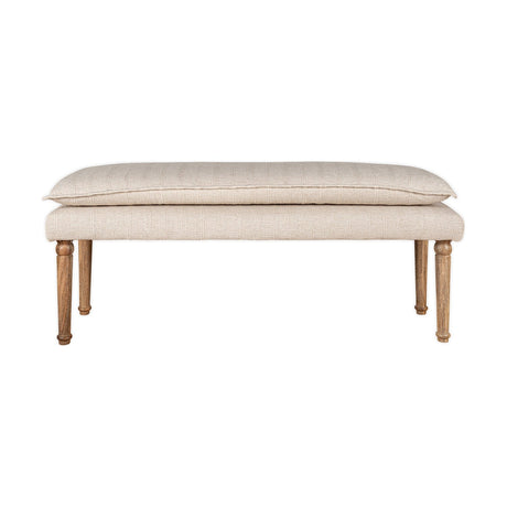Kiana Cotton Upholstered Bench - Natural