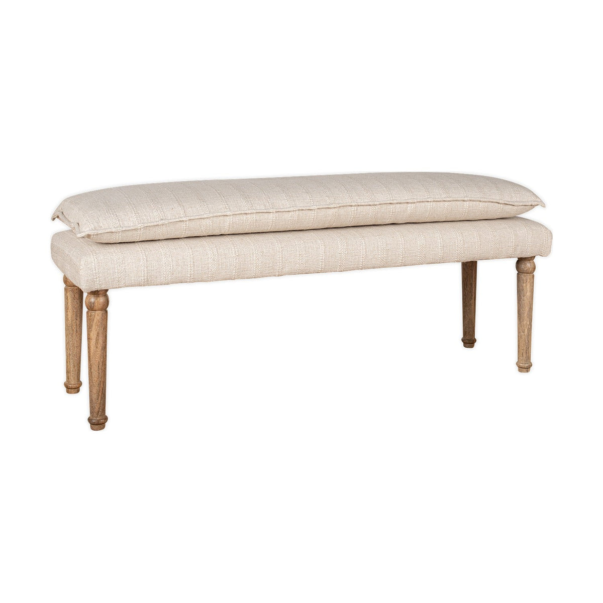 Kiana Cotton Upholstered Bench - Natural