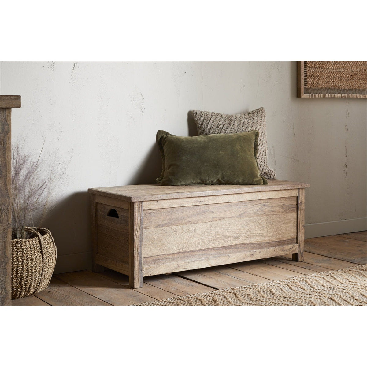 Karadi Reclaimed Wood Storage Bench - Natural