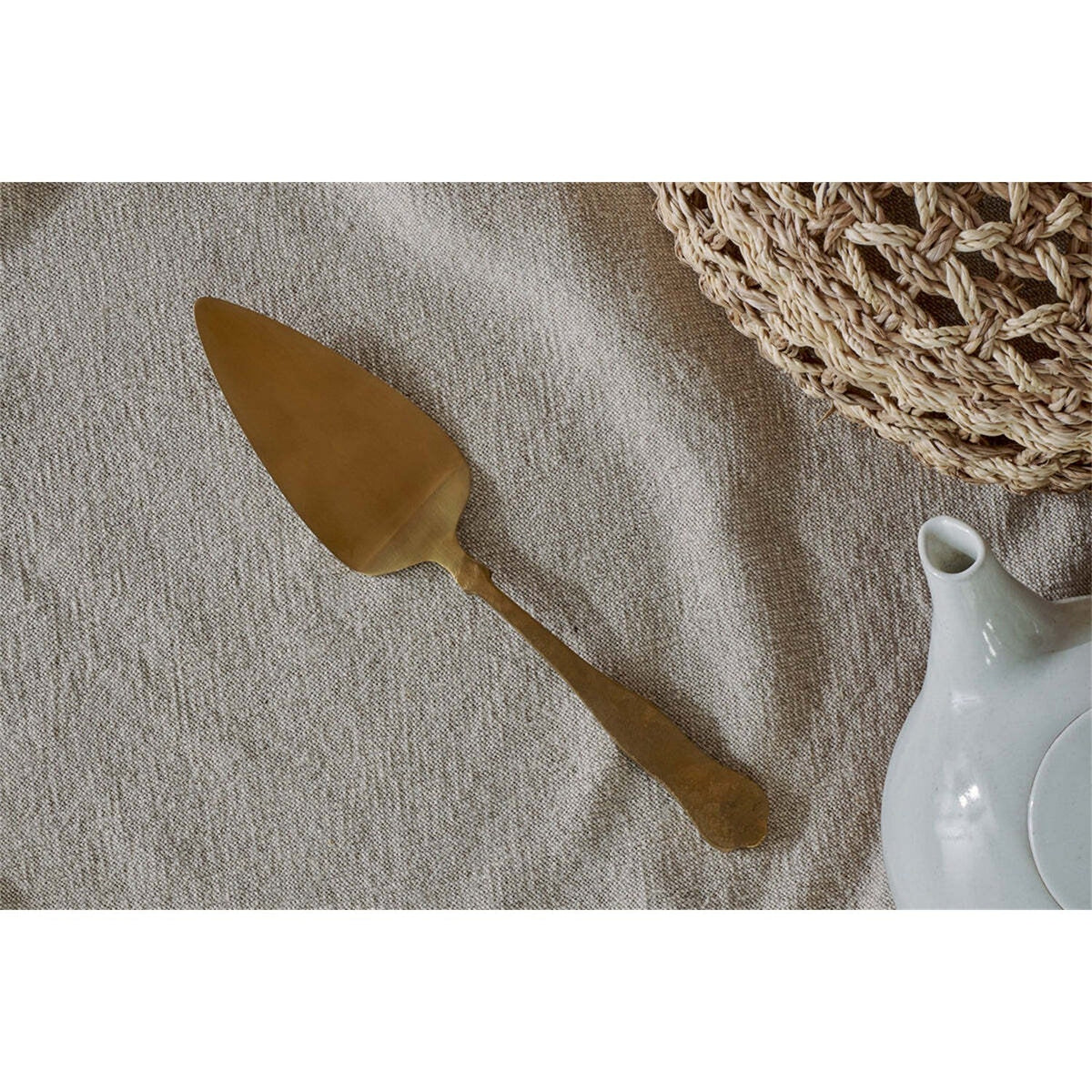 Khana Stainless Steel Cake Slice - Brushed Gold