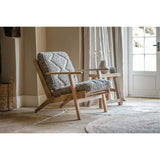 Keya Chunky Weave & Mango Wood Armchair - Natural
