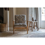 Keya Chunky Weave & Mango Wood Armchair - Natural