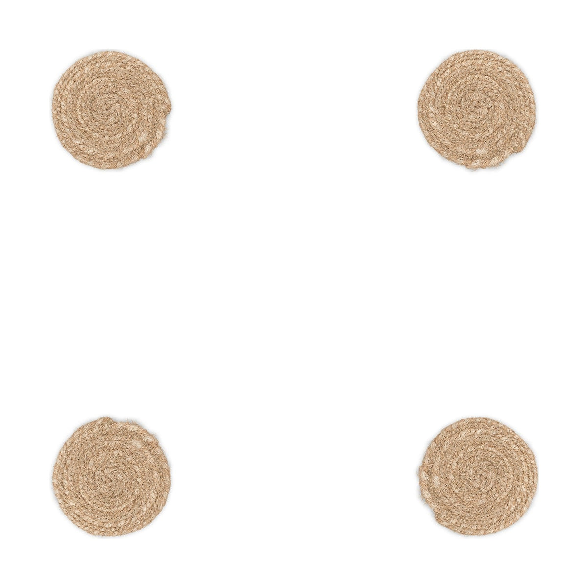 Keso Woven Banana Fibre Coasters - Natural - Set of 4