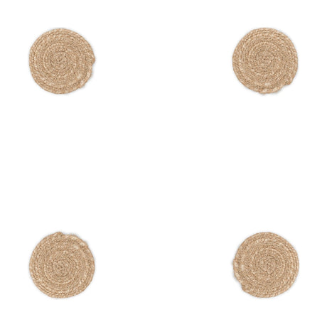 Keso Woven Banana Fibre Coasters - Natural - Set of 4