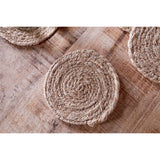 Keso Woven Banana Fibre Coasters - Natural - Set of 4
