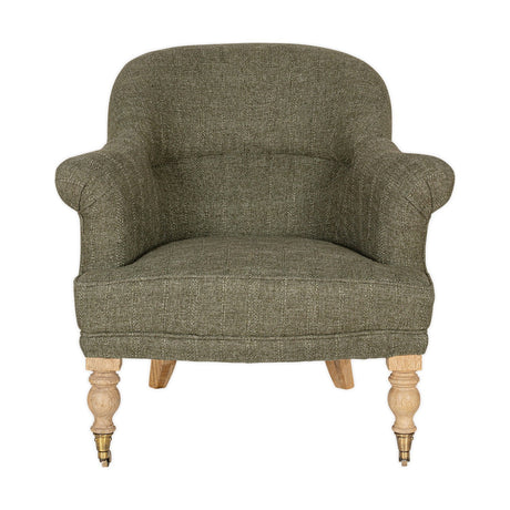 Kiana Cotton Armchair - Moss